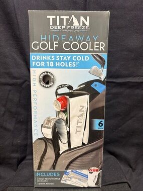 Titan Deep Freeze Hideaway 6 can Golf Cooler, Rhino-Tech Exterior.